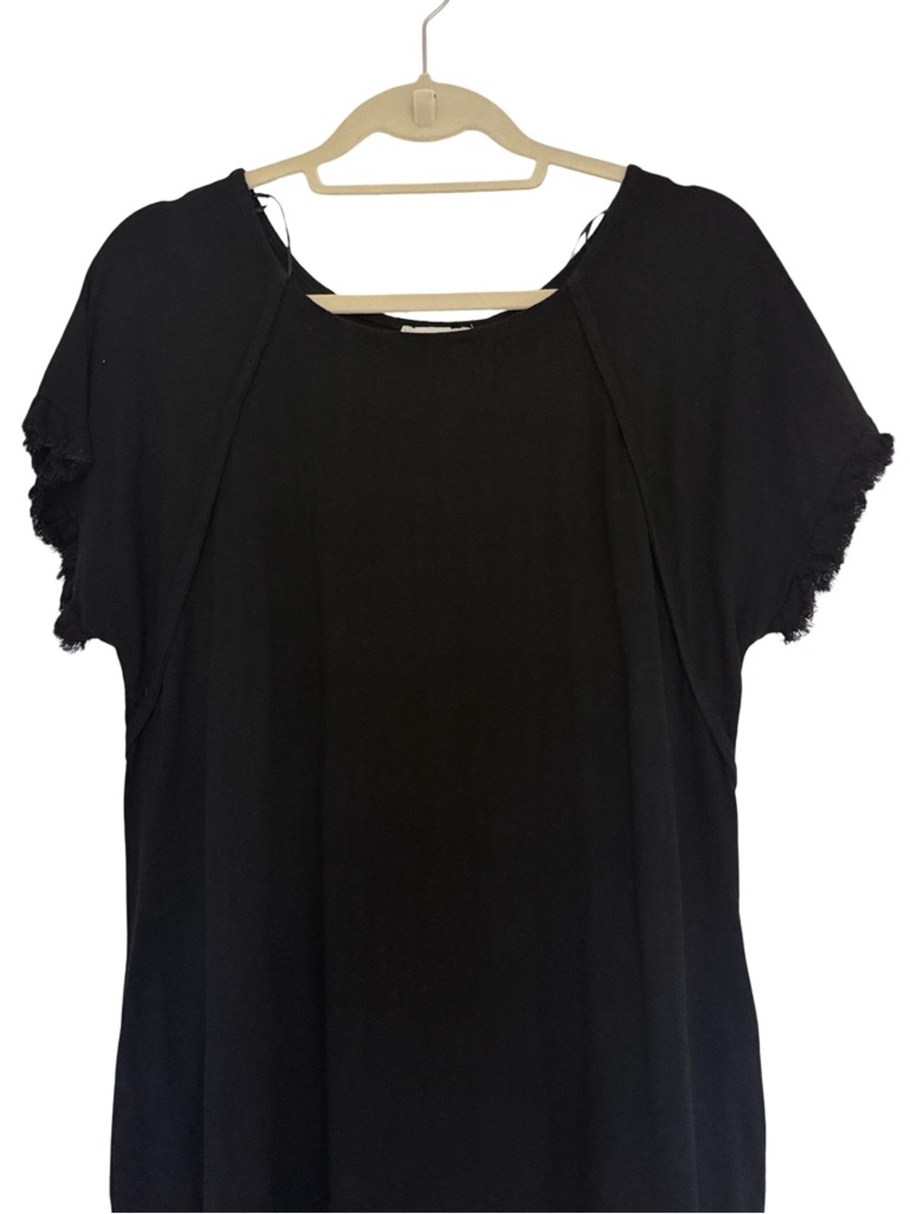 Umgee Black Linen Blend Tunic Dress Ruffle Sleeve L - Picture 5 of 8
